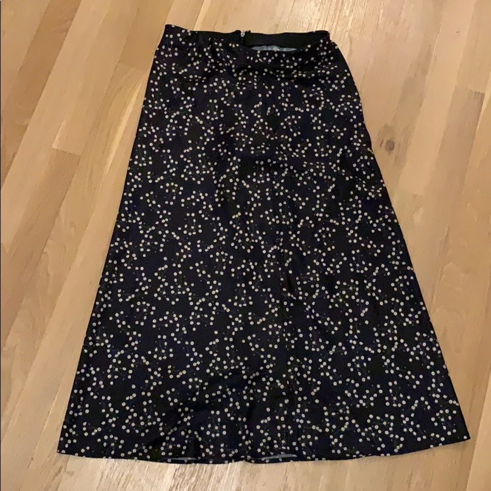 Boho silky midi skirt